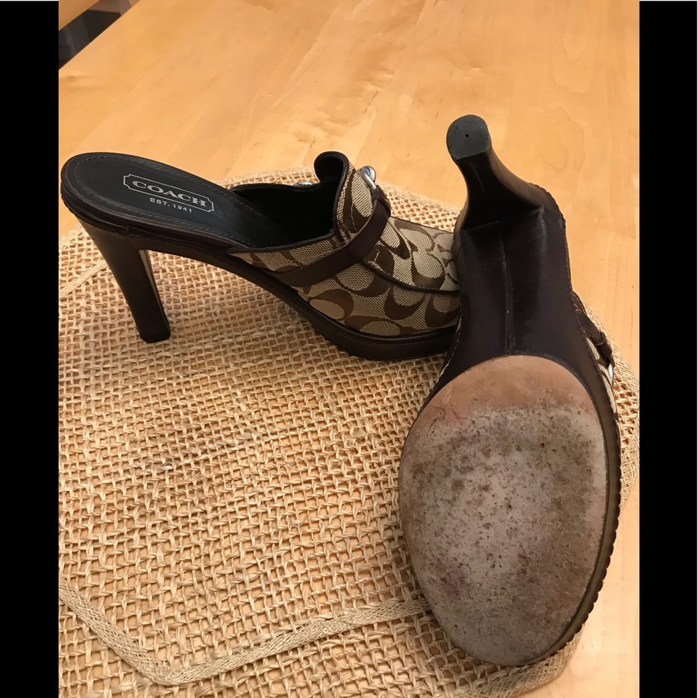 Signature COACH Sz 8B (M) Mule SLIDES - Picture 6 of 8
